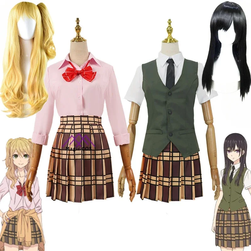 Anime Citrus Hot Cosplay Aihara Yuzu Aihara Mei Cosplay Costume Wig Best-selling Skirt Suits Wig Halloween Costumes for Women