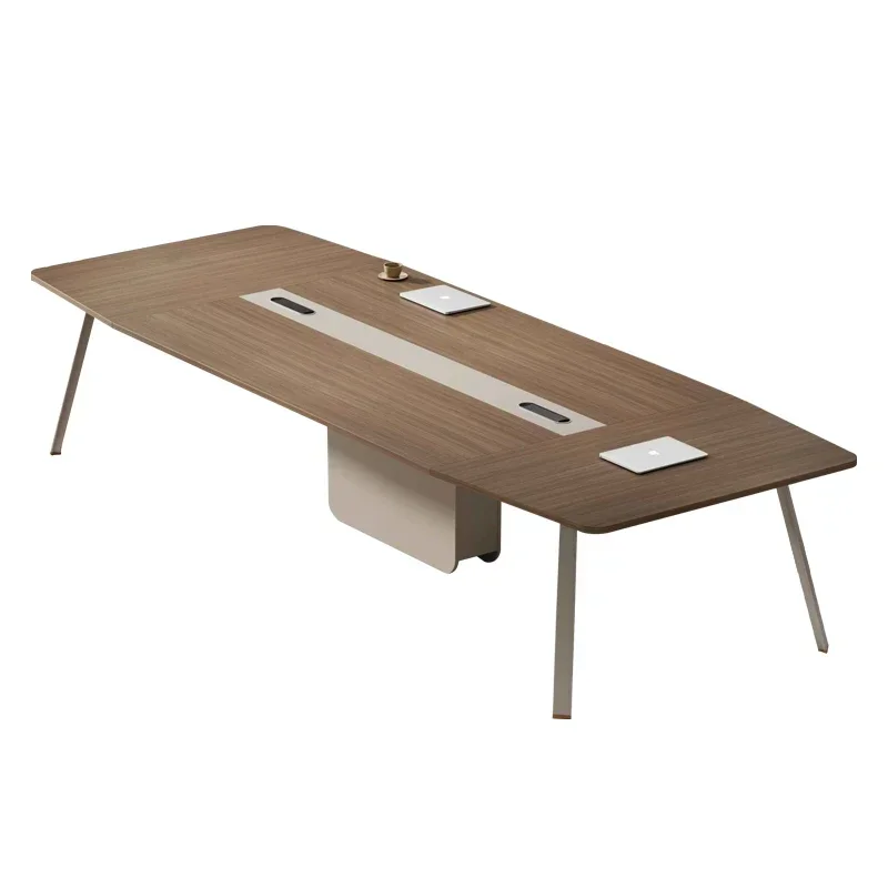 

Modern executive office conference table 6-8 people meeting with wooden board style furniture
