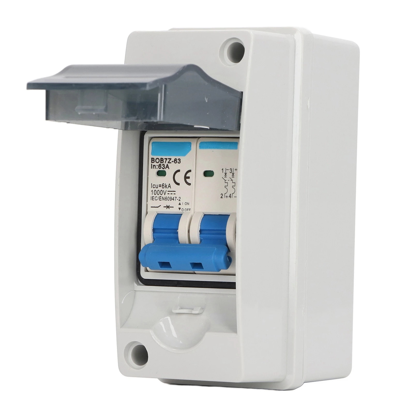 63A 1000V Isolator Solar PV Solar Ontkoppeling Overspanning IP65 Waterdichte Miniatuur Schakelaar