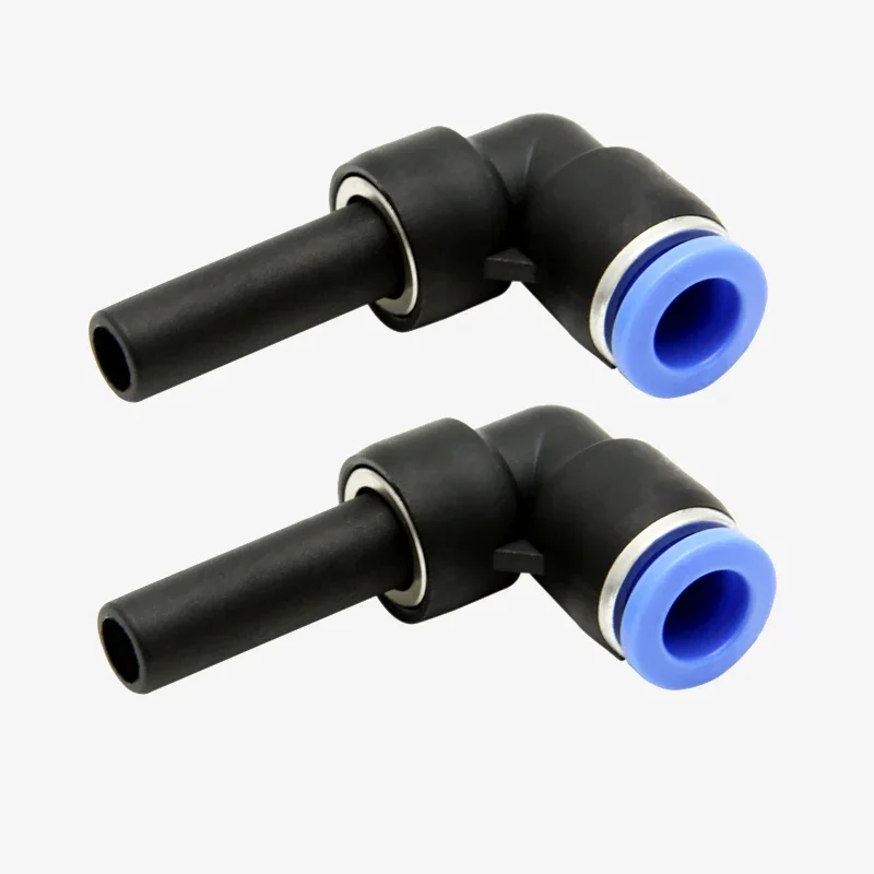 HLH 10PCS Pneumatic quick connector PLJ  Bent-through lever Tubular insertion-type push-through push-in elbow connector
