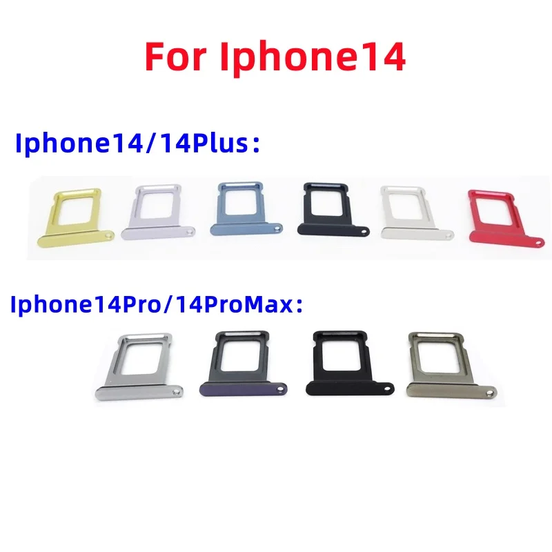 

SIM Card tray For Iphone 14/14Pro/14ProMax Card slot drawer Holder drawer chip card tray Sim Card Reader Socket For Iphone14Plus