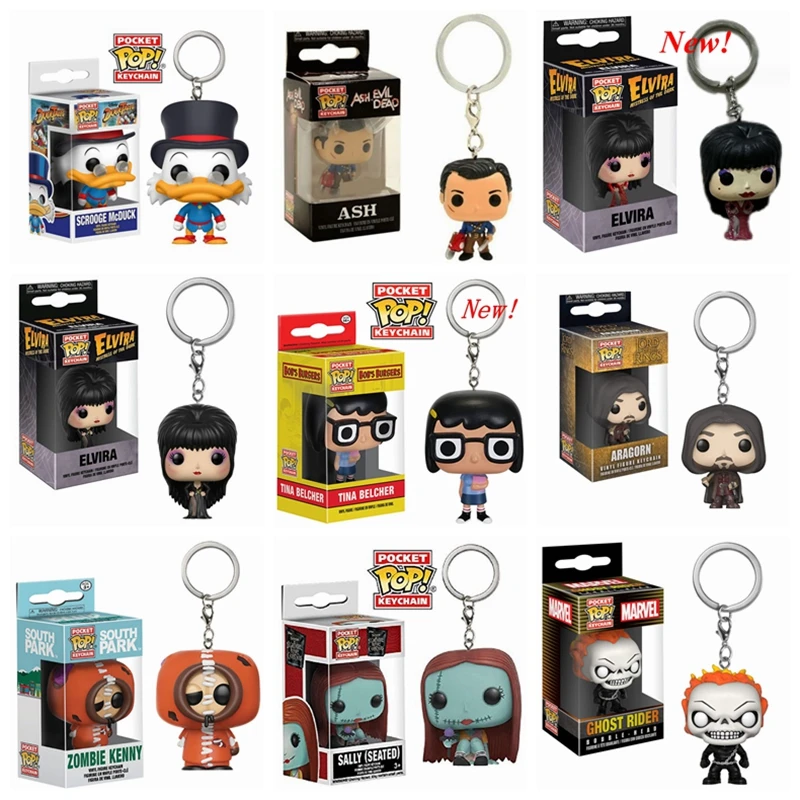 Новинка 2024 брелок Стир макдак зомби Кенни Тина Белчер призрак Райдер Эльвира Эш Арагорн брелки экшн-фигурки модели игрушки