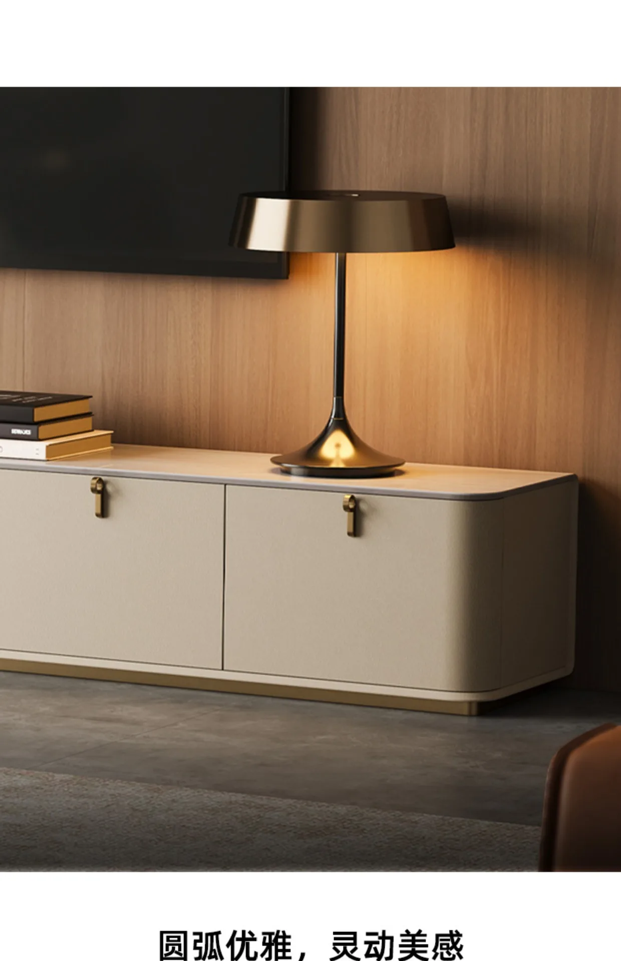 Светлый роскошный натуральный мраморный шкаф для телевизора, журнальный столик, бытовой простой комплект