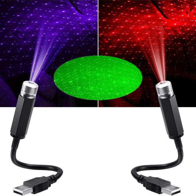 Samochodowa romantyczna lampka nocna LED Starry Sky 5V zasilana przez USB Lampa projektora Galaxy Star do dekoracji sufitu w pokoju na dachu samochodu Plug and Play