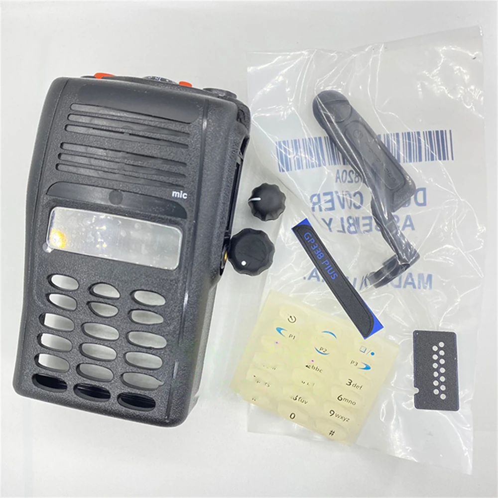 Acessórios de reparo para gp338plus ptx760plus gp388 ex600 walkie talkie, kit de tampa de botão de caixa