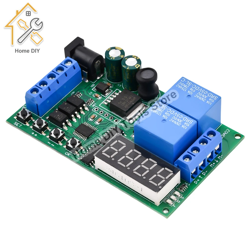 DC5-24V Motor Controller Module Board Motor Forward Reverse Controller Electronic Timing Delay Time Cycles Relay IO53A02