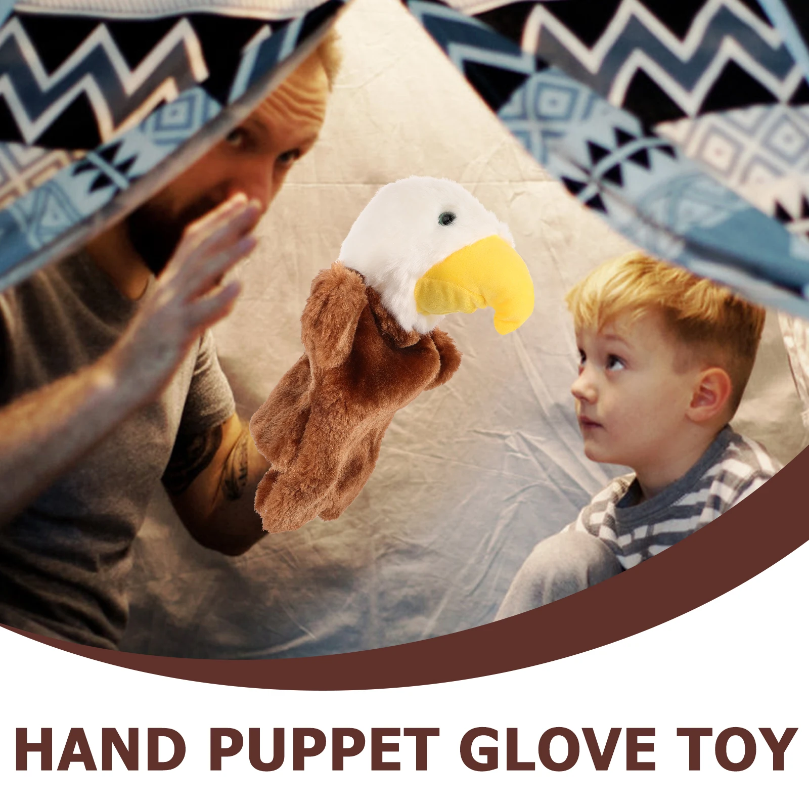 

1pc Eagle Hand Puppet For Kids Creative Role Play Safe Material Interactive Play Parent Child Bonding Educational