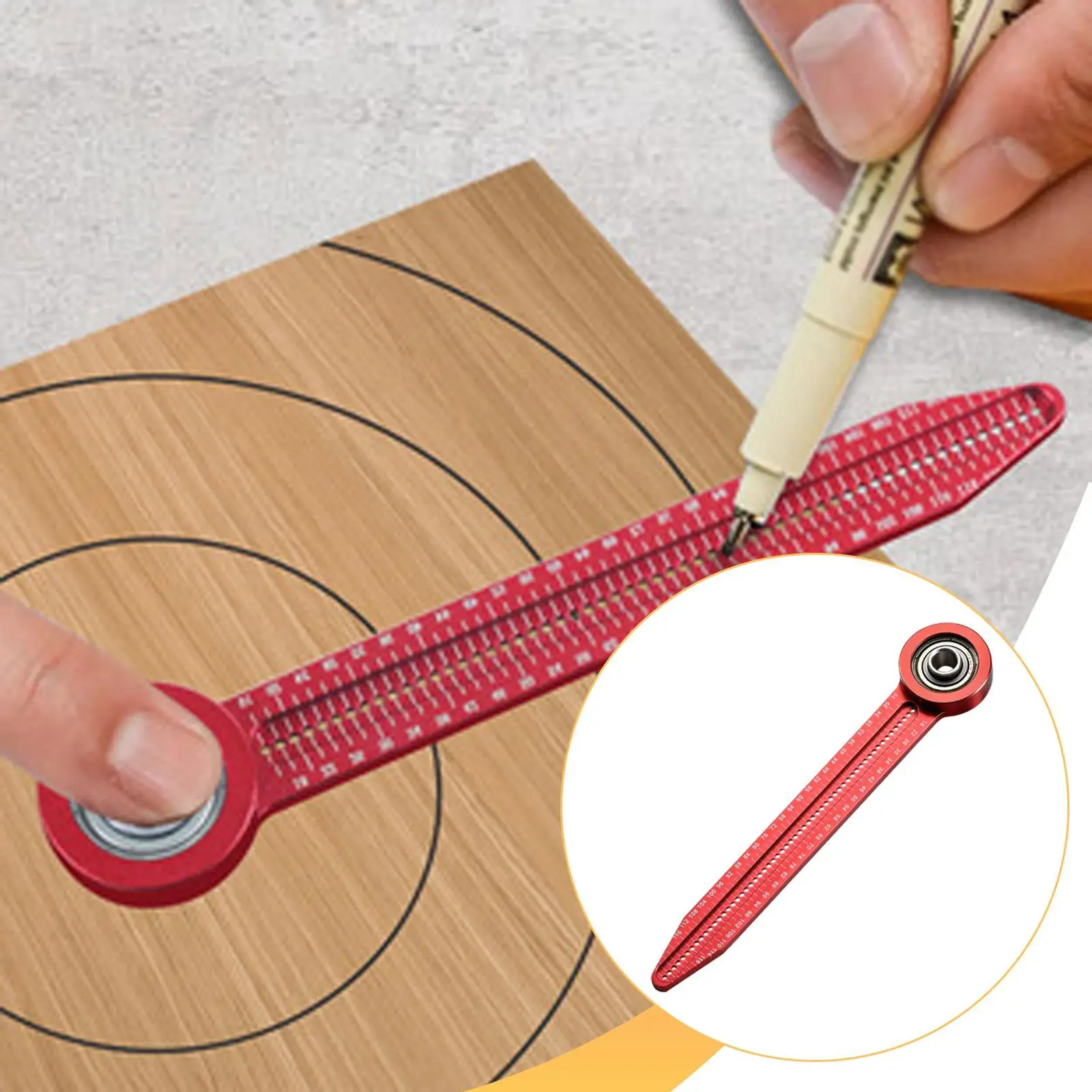 Woodworking Compass Scriber Durability, Professional, Precision, Multipurpose Portable, Aluminum Alloy, Circle Drawing Tool