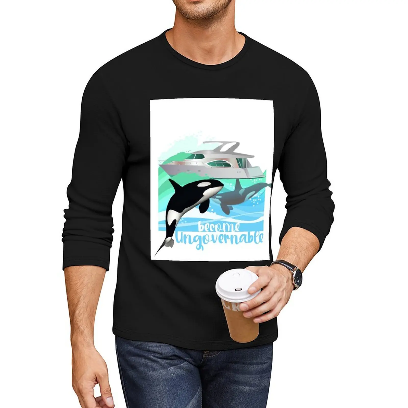 

Yacht Orcas - Become Ungovernable Long T-Shirt Tee shirt cute clothes mens champion t shirts