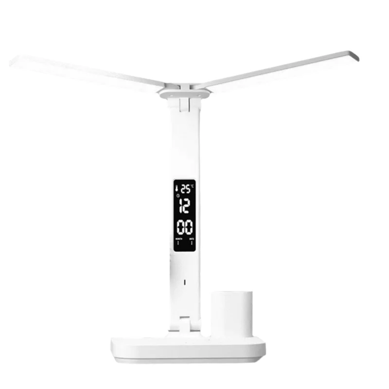 

LED Desk Lamp Light With 2 Pen Holders Touch Control Foldable Eye-Caring Table Lamp For Office Home Reading Study-ABRO