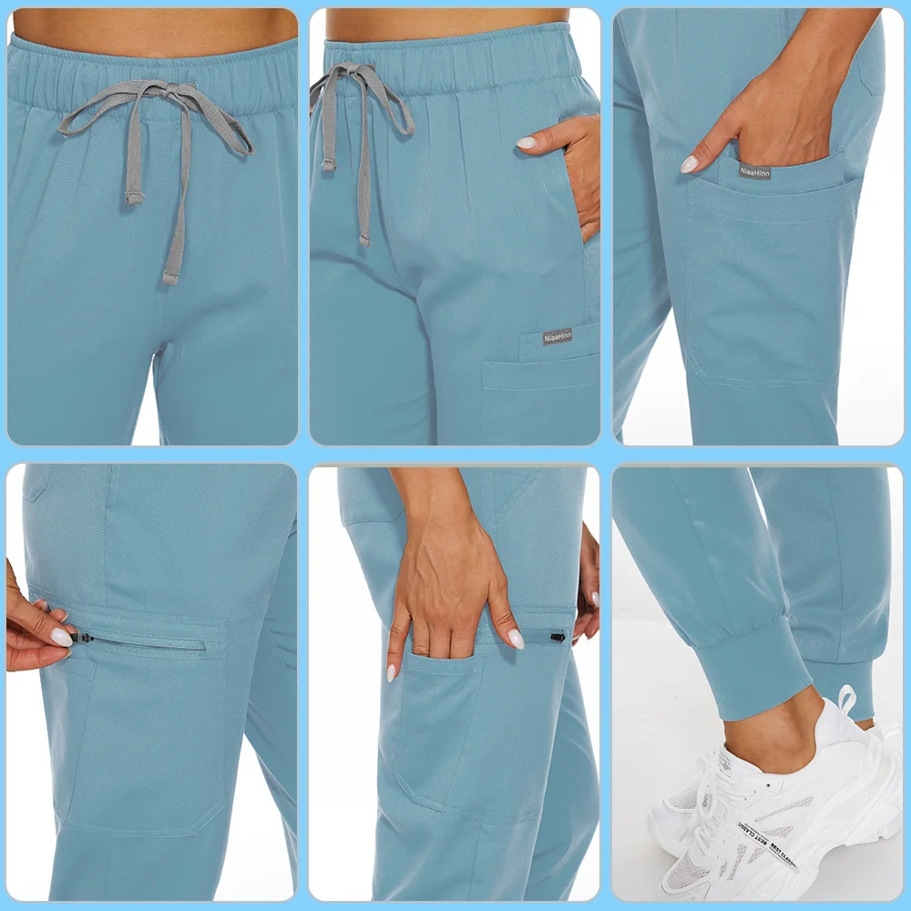 Ropa médica de verano para hombre, uniforme de médico, ropa de trabajo de esteticista, pantalones de enfermería para trotar, novedad