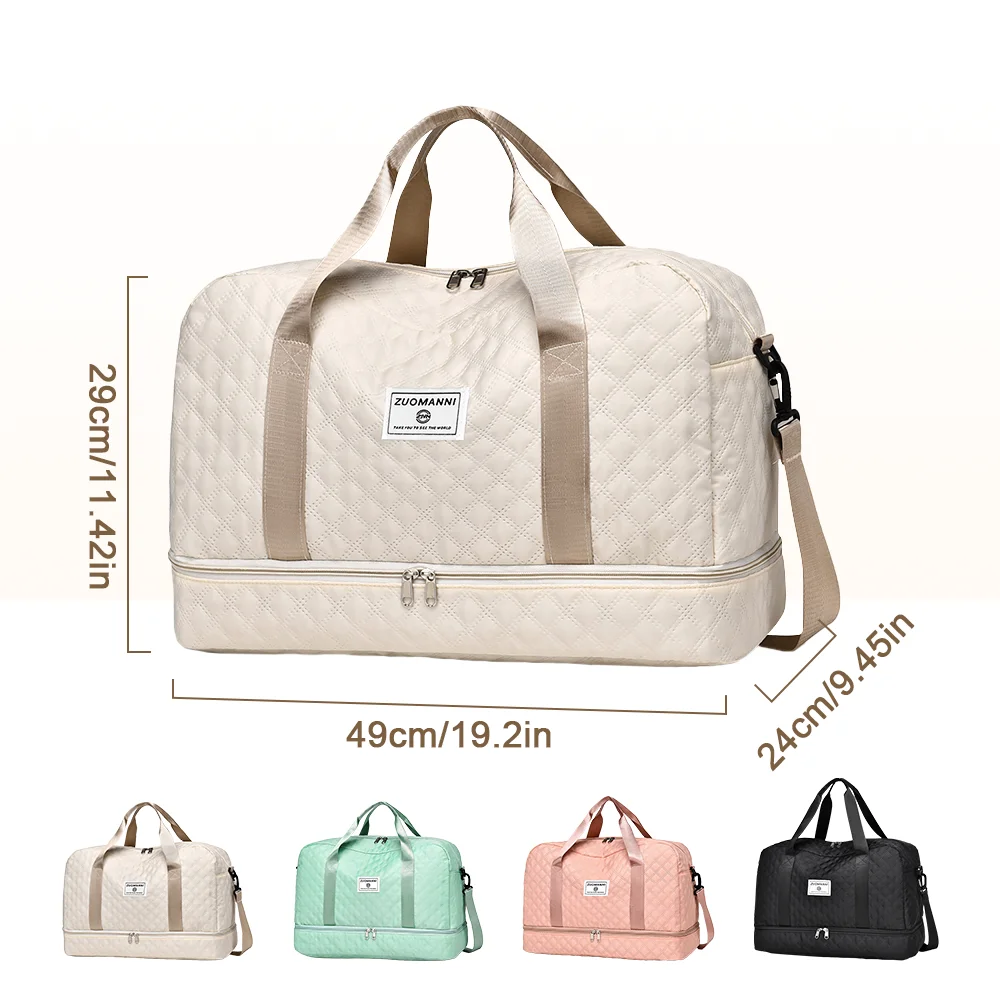 una borsa da viaggio portatile di grande capacità, semplice e leggera, perfetta per riporre viaggi, abbigliamento, necessità quotidiane e bagagli