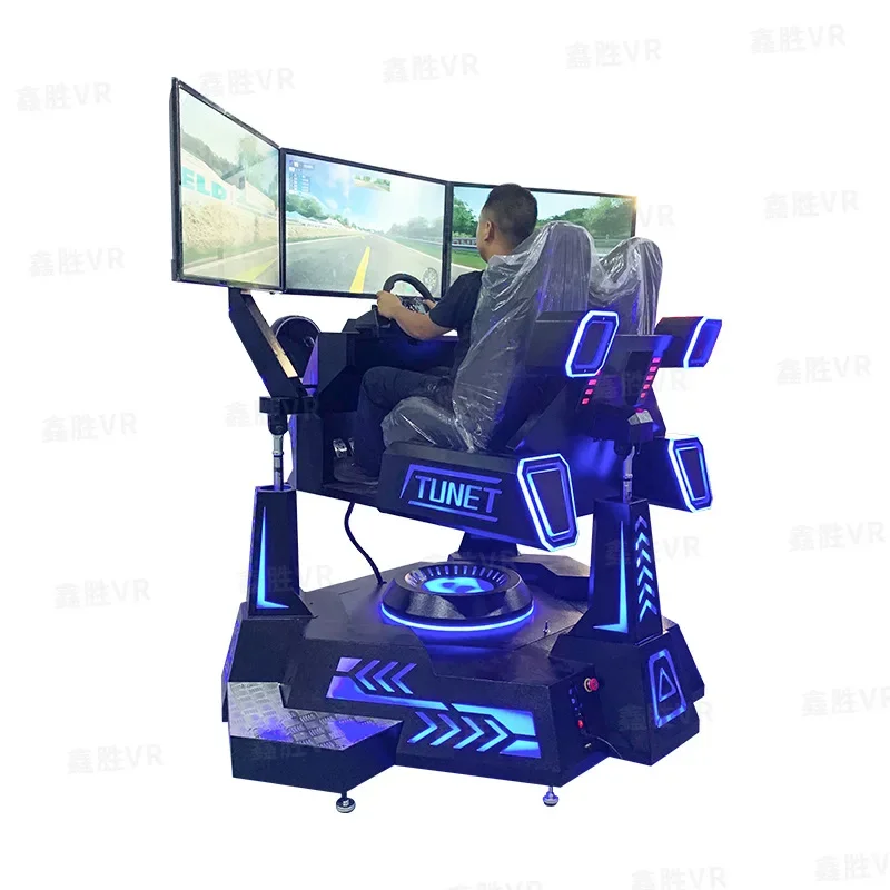 Three screen Thunder racing six-axis body sensing simulation driving racing simulator complete equipment