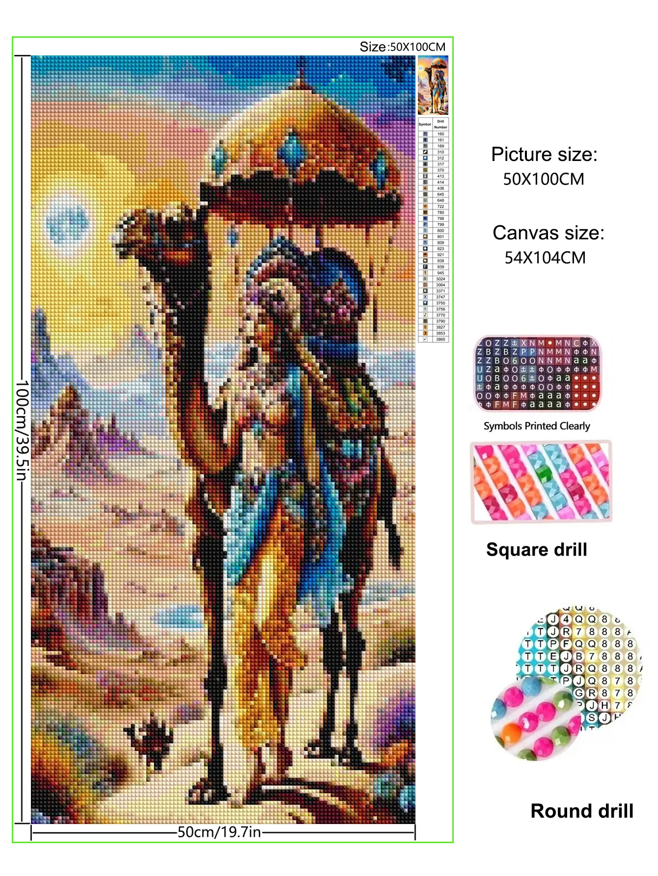 Diy Big Size Diamond Painting New Women Ride Camels Full Mosaic Embroidery Queen Picture Jewelry Cross Stitch Kits