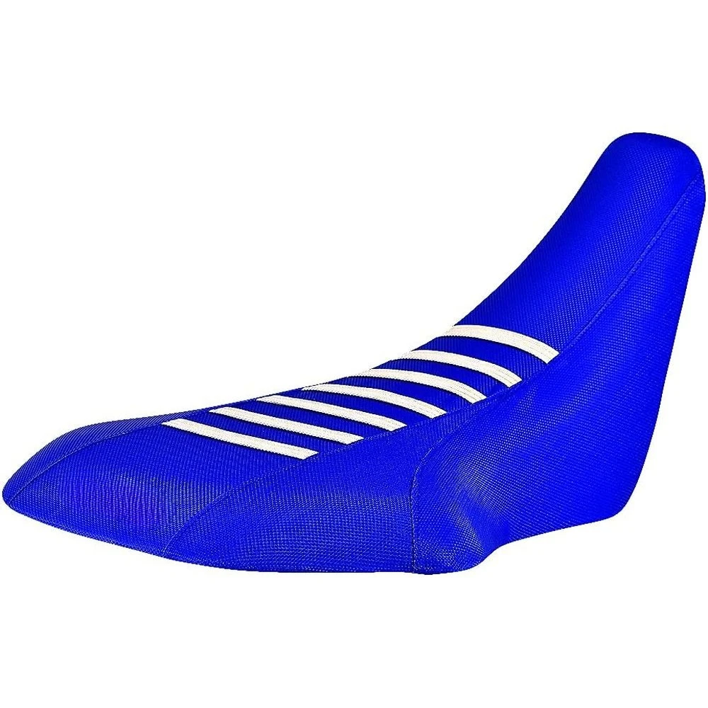 

Универсальный чехол на сиденье для квадроциклов LTZ400 Z400 моделей 2003-2008 годов, полностью синий/белый дизайн с ребристой текстурой