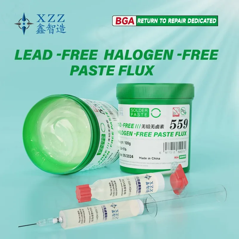 XZZ-559-ASM-UV lead-free and halogen-free fluxing oil for BGA rework Flux Free Cleaning Solder Paste Solder Oil 100g