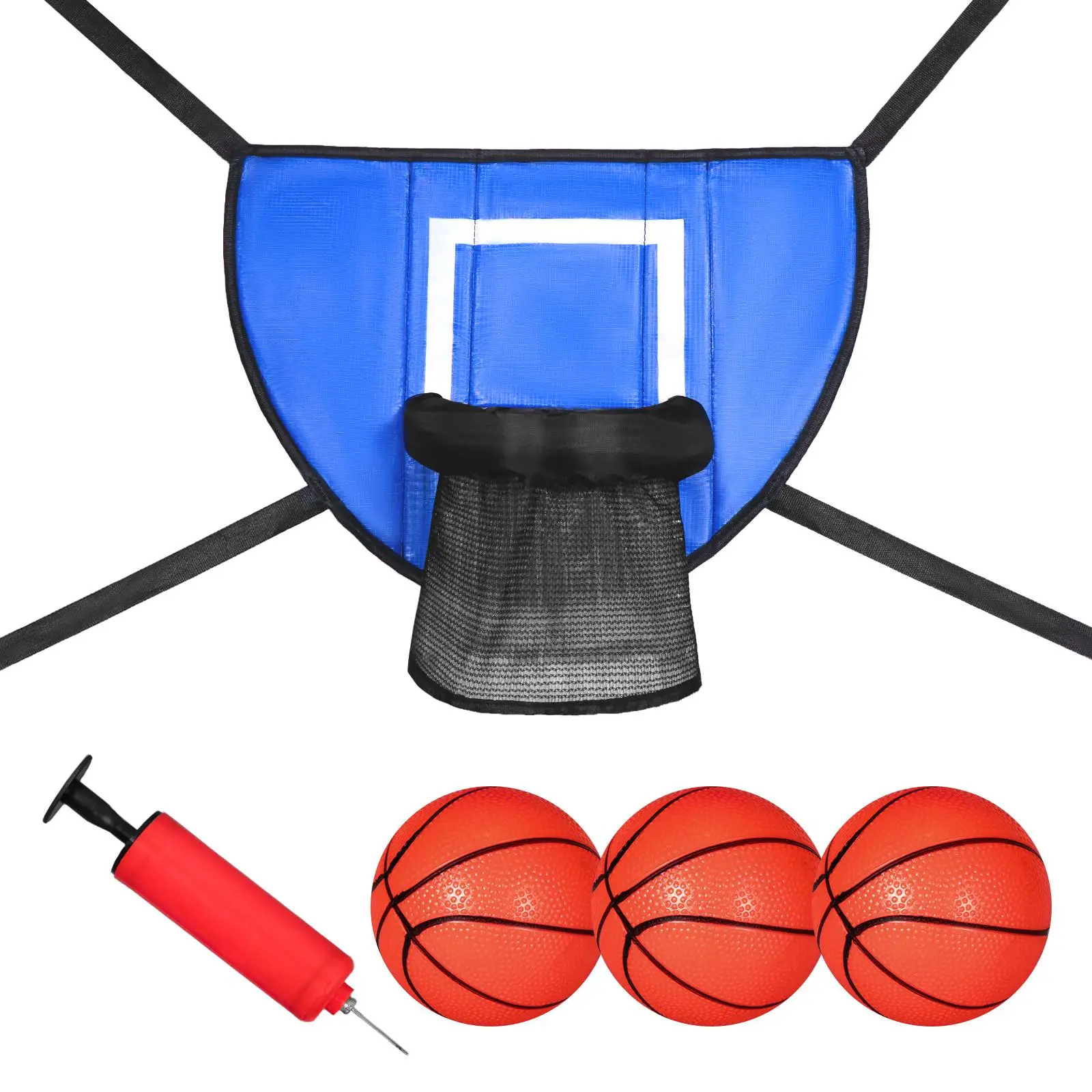 Stand Bola Basket Ring Basket Trampolin dengan Trampolin Pompa Bola Basket