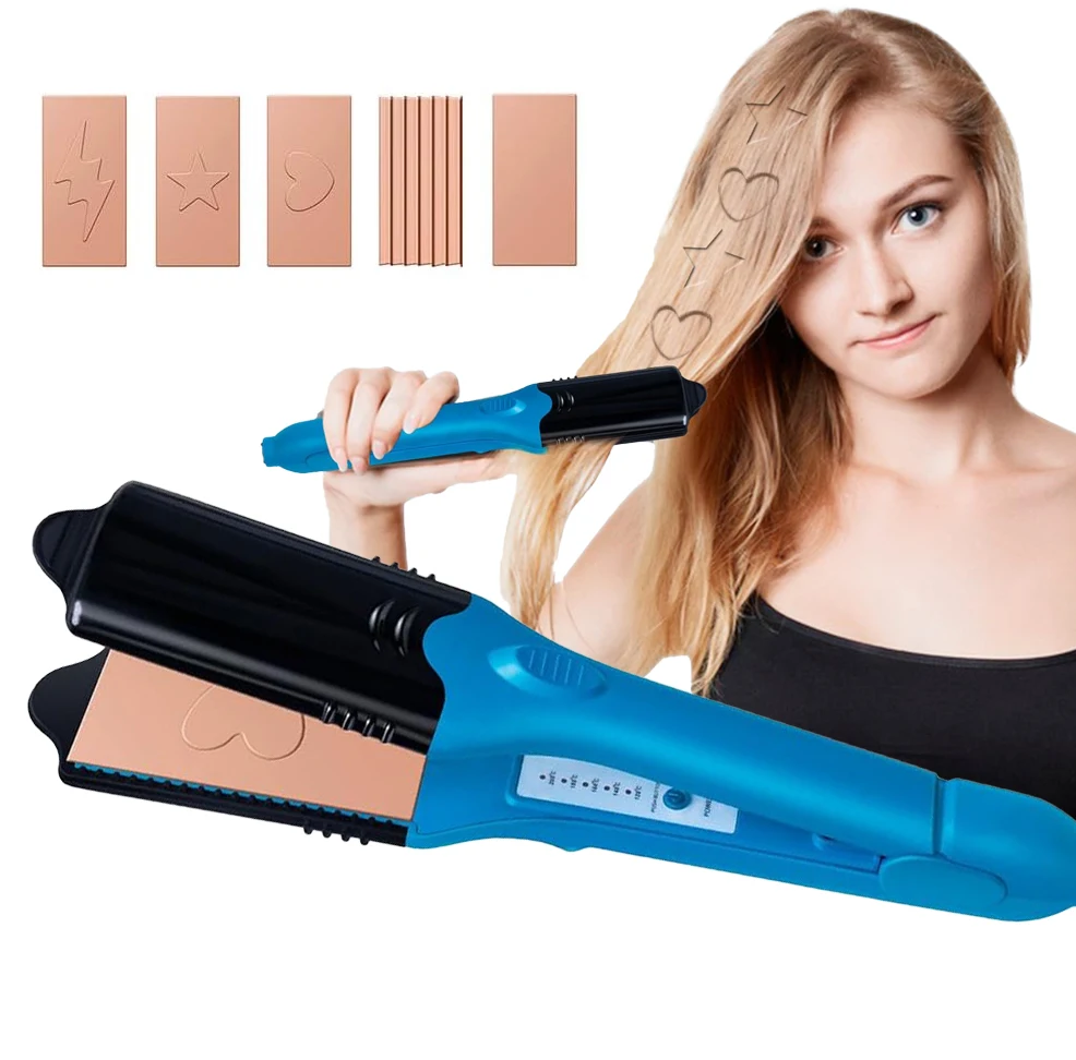 

3D Hair Stamper Crimping Iron for Volume Hair Straightener & 3D Image Hair Imprinting Iron Perfect Hot Tool for Art Crimper Iron