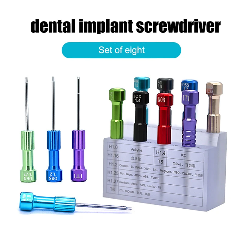 1Set Dental Laboratory Stainless Steel Implant Screw Driver Dentistry Tool Kit Micro Screwdriver Dentist Instrument Equipment