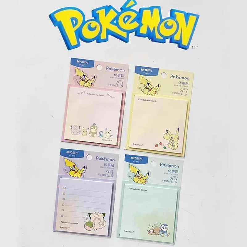 12pcs/lot Creative Pokemon Stand Memo Pad Sticky Notes Stationery Label Notepad Planner Sticker Post Office School Supply