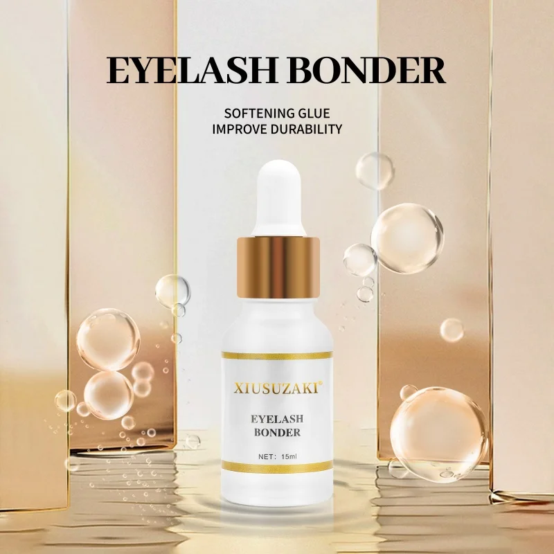 XIUSUZAKI 15ml Lashes Super Bonder สําหรับ Eyelash EXTENSION Bonder ฉลากส่วนตัว Grafting Eyelash กาว Quick Drying Long Last