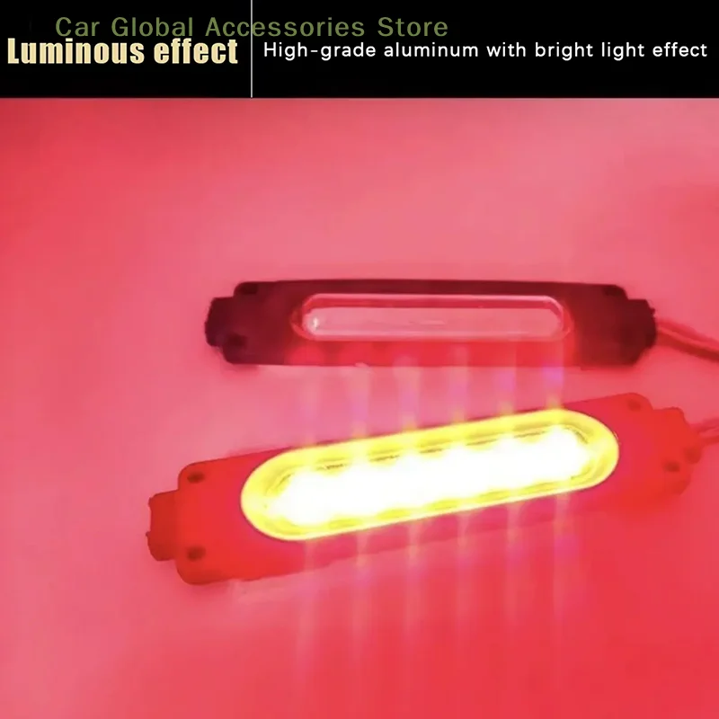 1 قطعة 1 إلى 2 سيارة تحذير فلاش مصباح 12 فولت COB الأحمر الأزرق ستروب أضواء لسيارة موتو الدراجة مصبغة ديكور جو الإضاءة