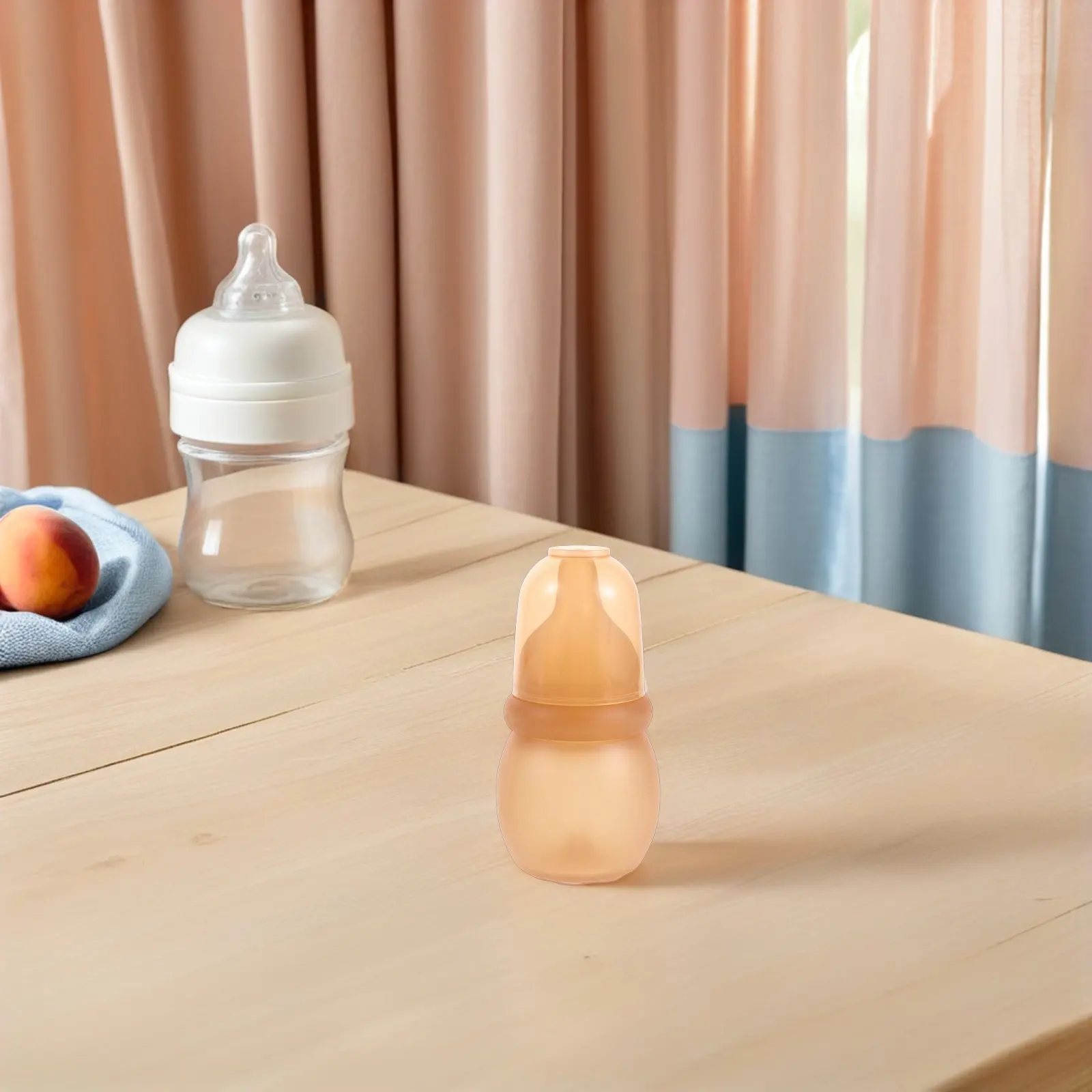 

4Pcs Mini Silicone Baby Bottle 60Ml Anti-Colic Newborn Feeding Bottle Soft Nipple Lightweight Compact for Gentle Infant Feeding
