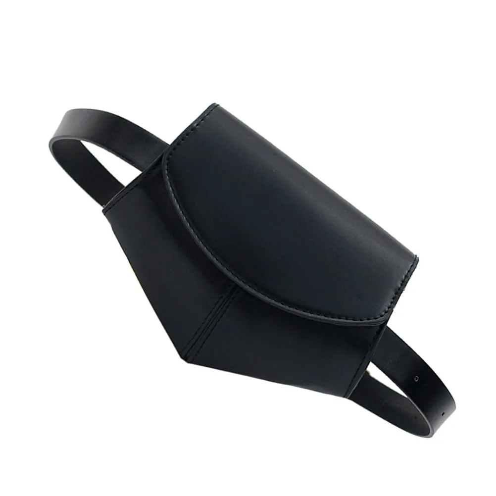 

Женская регулируемая поясная сумка-кроссбоди из ПУ, модная сумка-клатч с кнопкой для путешествий и повседневного использования, черная