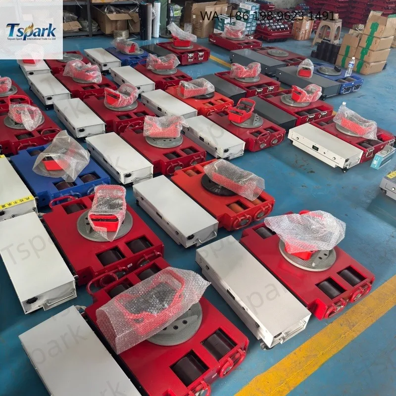 Universal‑Swivel‑Caster‑Remote‑Controlled‑‑Cargo‑Mover‑Dolly, 15‑40‑Ton‑Steel‑Rubber‑Wheel‑For‑Warehouse‑Logistics‑Material‑Hand