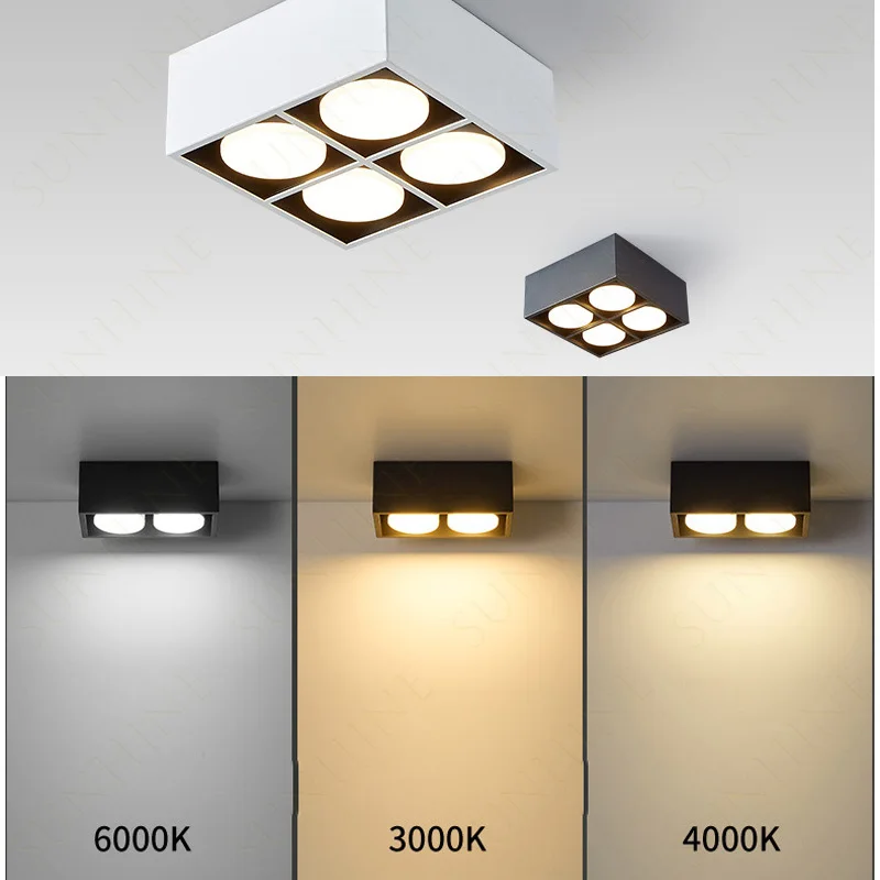 Iluminação de teto LED, COB Downlight, iluminação de decoração interior, 7W, 14W, 21W, 28W, GX53, AC85, 265V