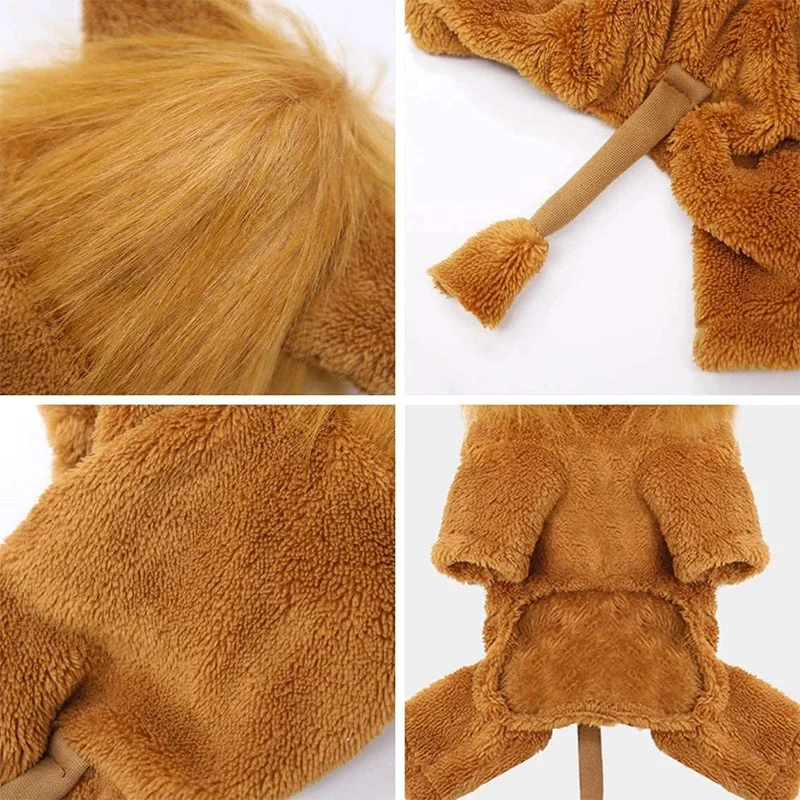 Halloween Dog Cosplay Lion Costume Christmas Puppy Small Dog Clothes Cats Funny Apparel Dressing Up Parties Pet Clothes Suits