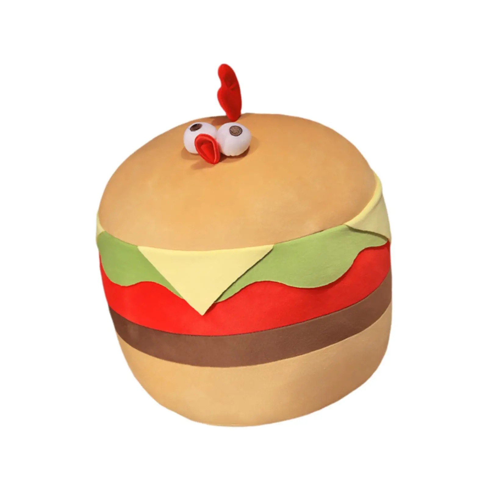 Cute Food Toy Goods Burger Chicken Stuffed Toy Hamburger Chick Plush Doll for