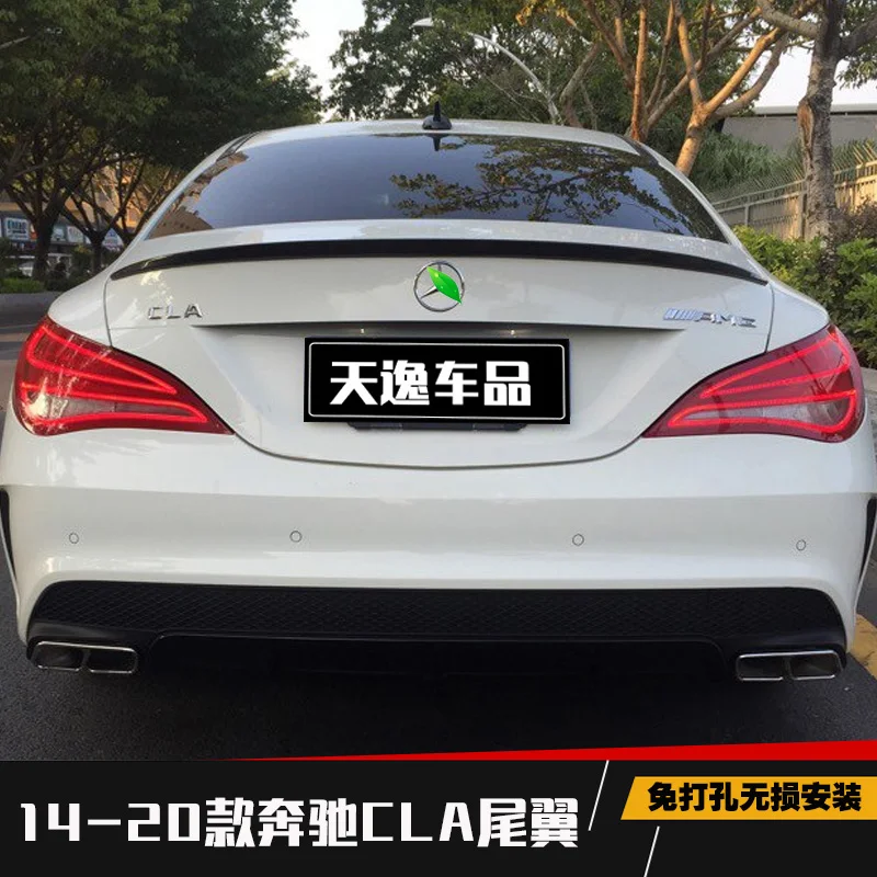 For Mercedes Benz W117 Spoiler 2015-2018 CLA CLA200 220 260 spoiler High Quality Car Rear Wing Color Rear Spoiler 1 order