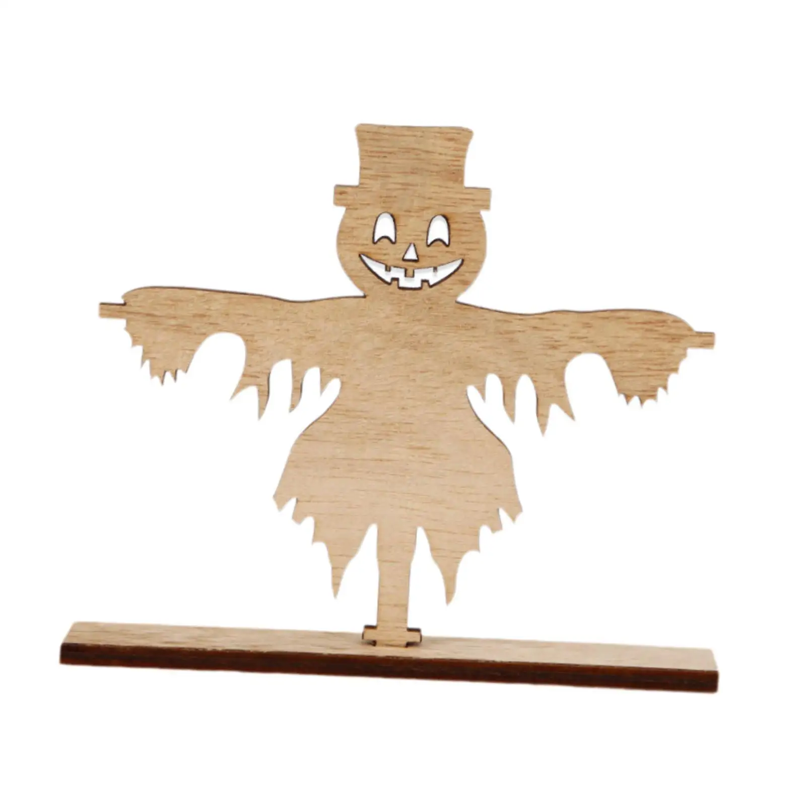 Coleção de estátuas de Halloween, arte de presente com base para decoração de casa, estatueta de madeira para inauguração de casa, quarto, mesa, escritório, lareira