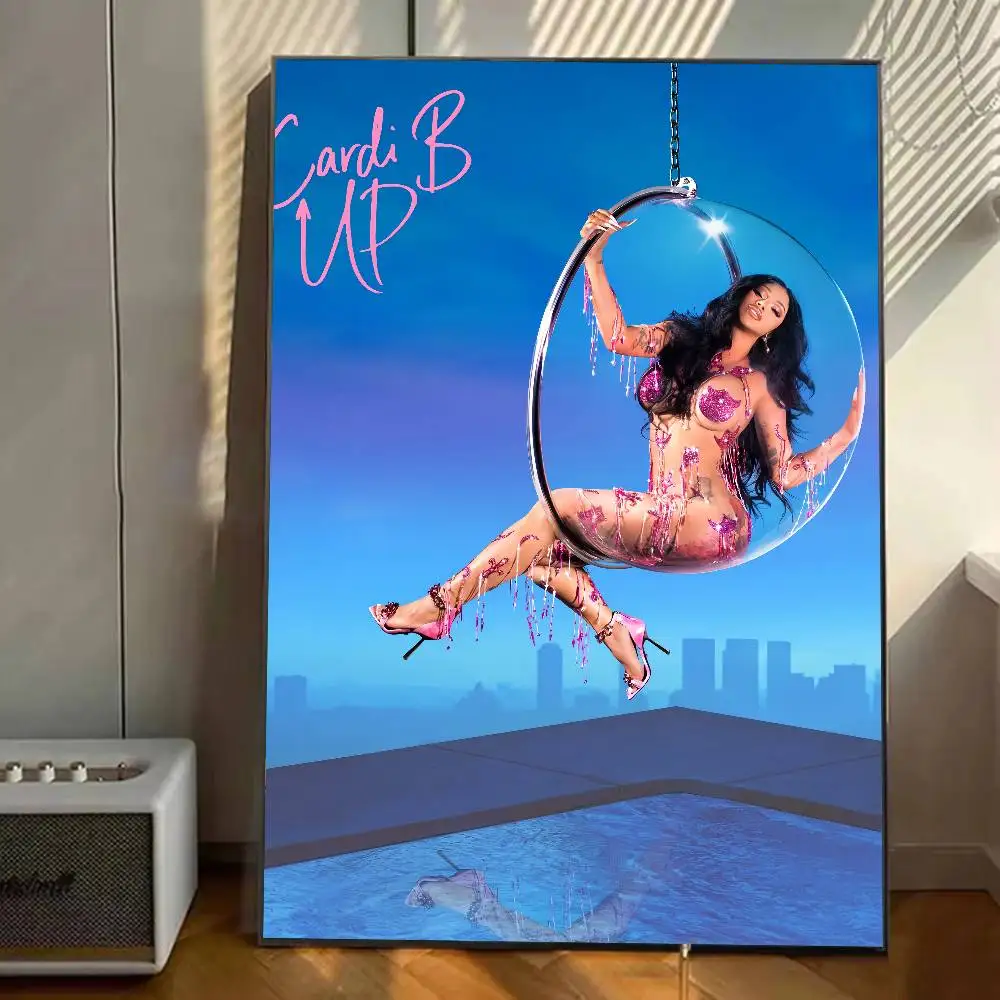 المغني C-Cardi B ملصق معرض يطبع ذاتية اللصق ديكور المنزل الديكور صور مطبوعة للحوائط غرفة المعيشة ملصق