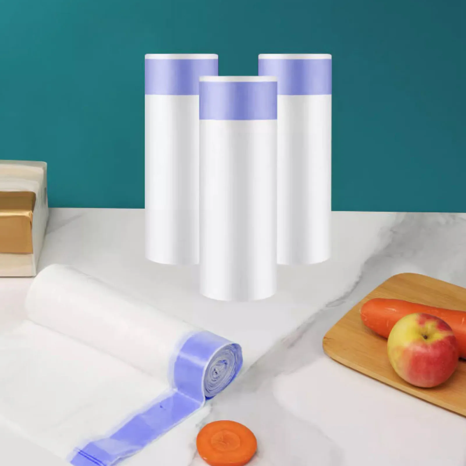 

13 Gallon Scented Drawstring Trash Bags HDPE Strong Disposable Garbage Bags for Kitchen Bathroom Bedroom Home Office