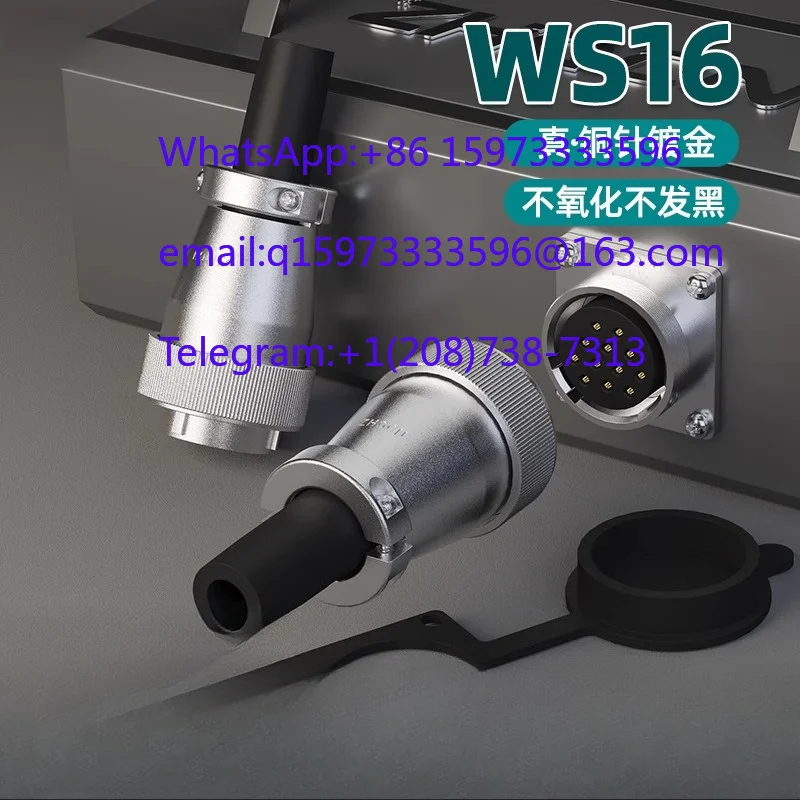 2pcs  Aviation Plug Socket (16MM), Available in 2/3/4/5/7P & 9-Core/10-Pin Hole, Male-Female Electrical Connector