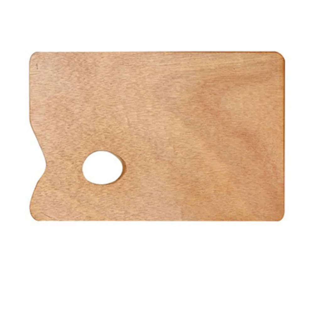 

Контейнер для рисования, палитра цветных масляных красок, деревянная овальная/квадратная доска для смешивания цветов, держатель для большого пальца, 4 размера, акриловые поддоны, инструмент для исследования