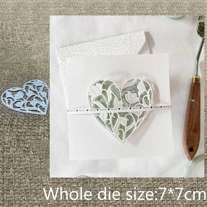 XLDesign Craft Metal stencil mold Cutting Die flower heart decoration scrapbook die cut Album Paper Card Craft Embossing