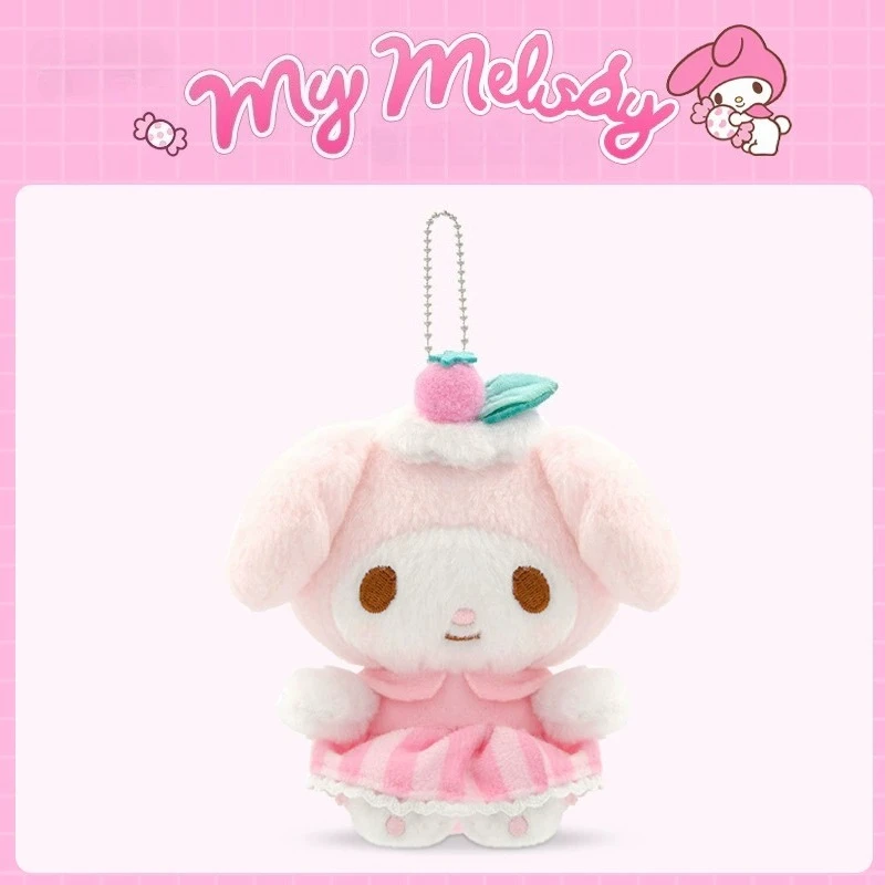 

Плюшевый брелок My Melody: милые мультяшные фрукты, торт и мышь в головных уборах, плюшевая кукла-подвеска, аксессуар для сумки и рюкзака, подарок для девочек