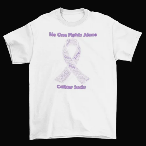 Fight Cancer T-Shirt Unisex Adult Sizes Cancer Awareness Ribbon Together New