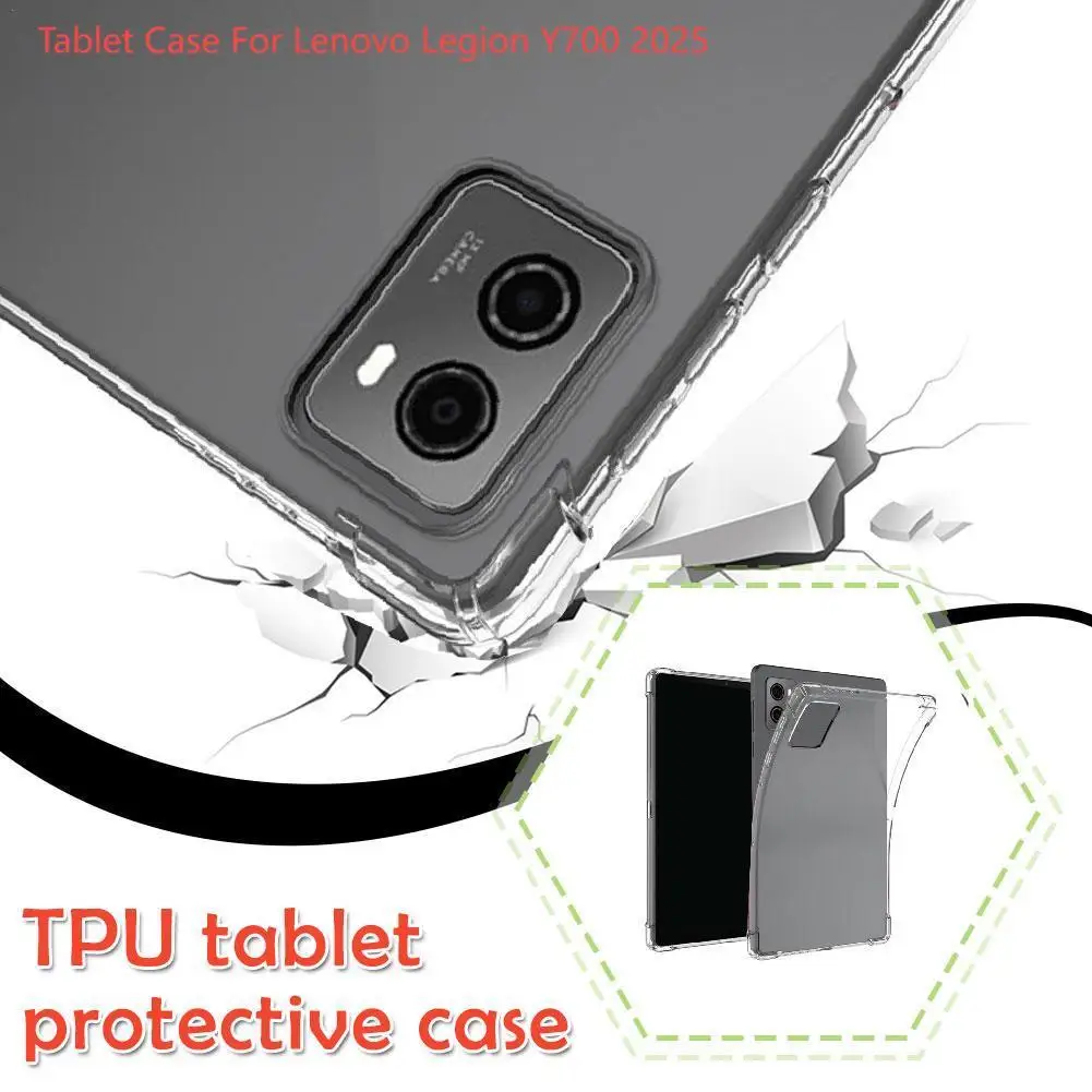 For Legion Y700 2025 Tablet Case Four-corner Cushioning Anti-fall Tablet Protector Accessories