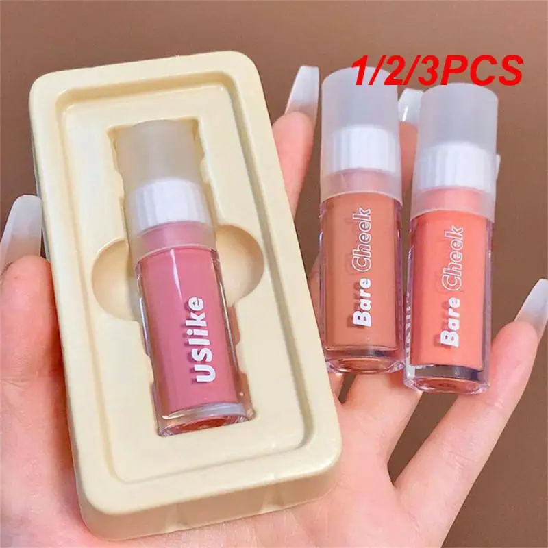 1/2/3PCS Monochromatic Liquid Blush Uniform Color Do Not Fade Makeup Monochrome Blush Easy To Color Long-lasting