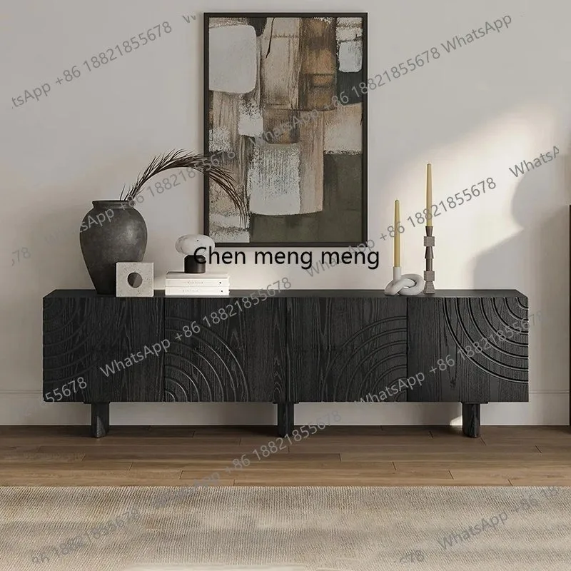 

Solid wood TV cabinet modern simple retro B & B hotel, storage cabinet