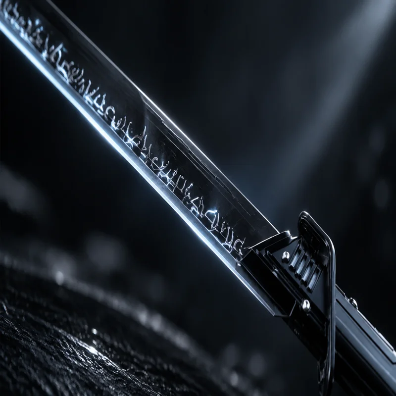Pixel Style Dark Light Sword Toy Prop, Built-in Super Core 2.0 & FOC2.0 High Performance Chip, Cosplay Luminous Sword Collectibl