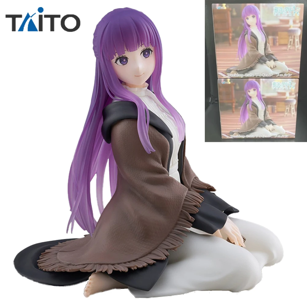 Original in Stock Taito Sousou No Frieren - Fern Desktop Cute Collection Series Model Cartoon Character Action Figure Garage Kit