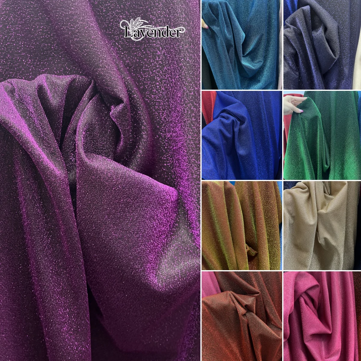 Colorful bright fabric smooth soft sewing stage costumes DIY photography background fabric wedding decoration
