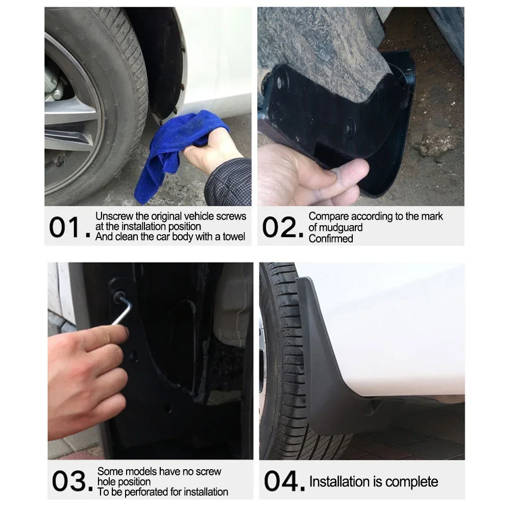 

Mud Flaps Designed Specifically For KIA For Rio UB 2012-2017 4 Door Sedan Front And Rear For Splash Protection
