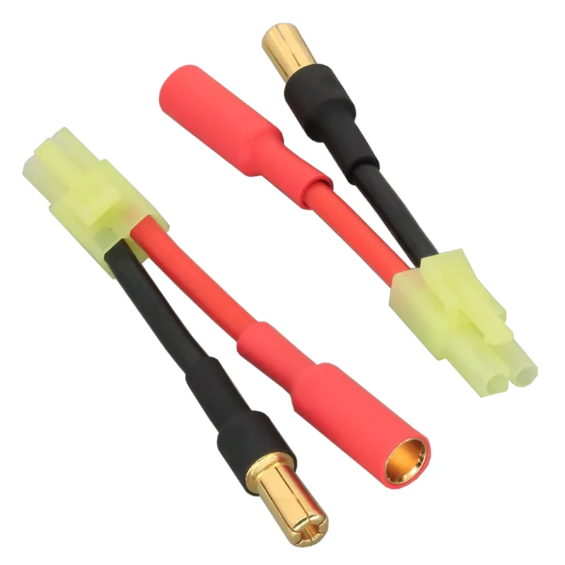 

1 Pair /2Pcs Mini Tamiya Male Female Plug to 5.5mm Male Female Connector Adapter 18AWG 4cm For RC Lipo Battery FPV Hobbies Toy