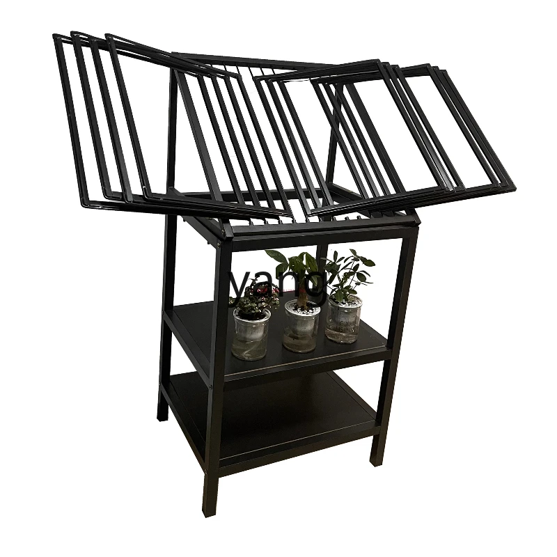 

YJQ Flip Art Paint Sample Cardboard Display Stand Paint Wallpaper Paint Bucket Display Stand